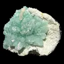 Green Apophyllite Flower Rosette on Chalcedony Matrix – Indian Zeolite Mineral Specimen from Pune - image 4