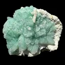 Green Apophyllite Flower Rosette on Chalcedony Matrix – Indian Zeolite Mineral Specimen from Pune - image 1