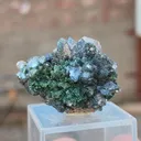 Green Apophyllite Flower with Calcite - image 7