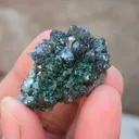 Green Apophyllite Flower with Calcite - image 4