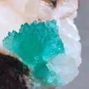 Green Apophyllite flower with Stilbite. - image 5