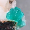 Green Apophyllite flower with Stilbite. - image 2