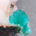 Green Apophyllite flower with Stilbite. - image 4