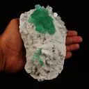 Green Apophyllite Flower with Stilbite on Heulandite Natural Mineral Specimen - image 5