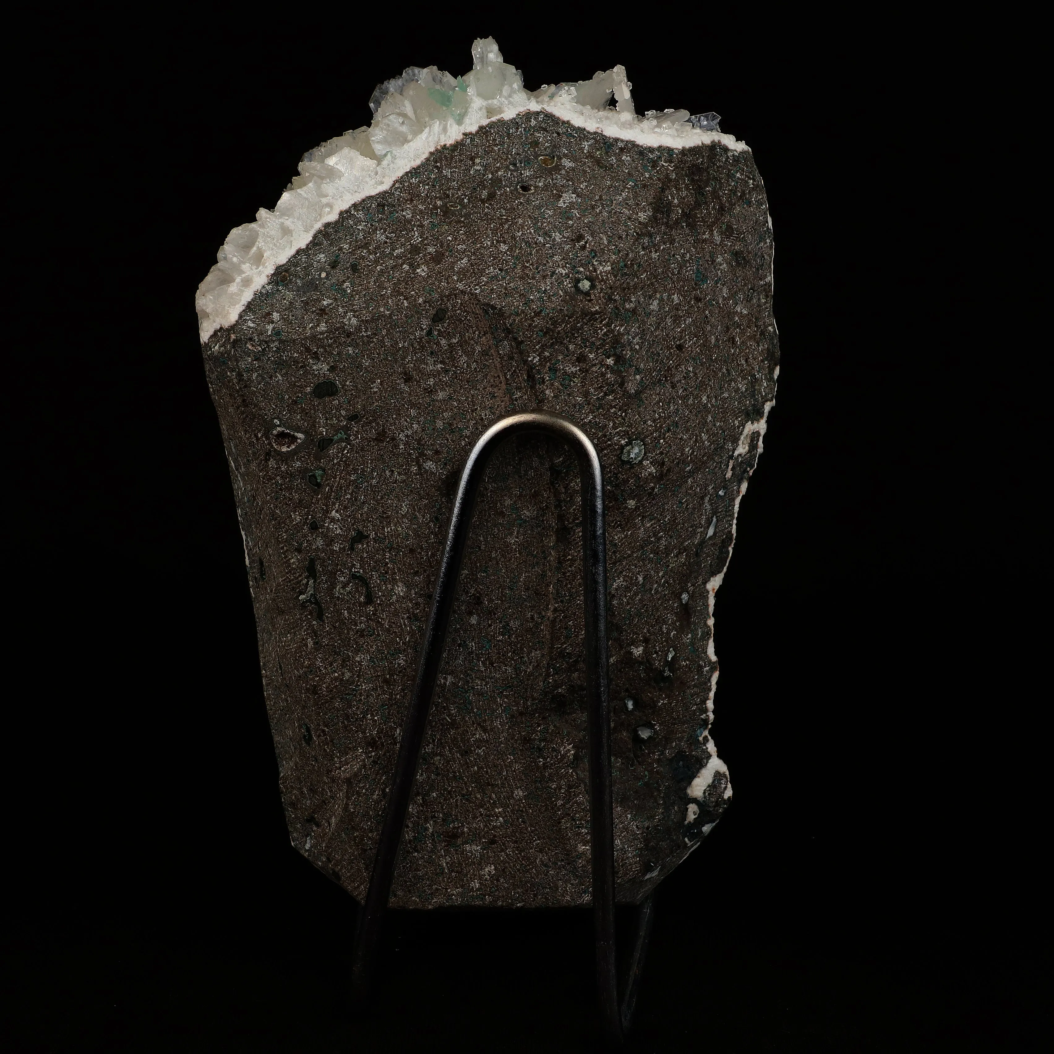 Green Apophyllite Flower with Stilbite on Heulandite Natural Mineral Specimen - image 4