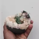 Green apophyllite geode Stilbite - image 2