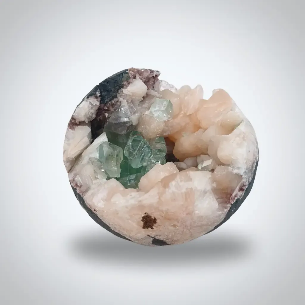 Green apophyllite geode Stilbite - image 5