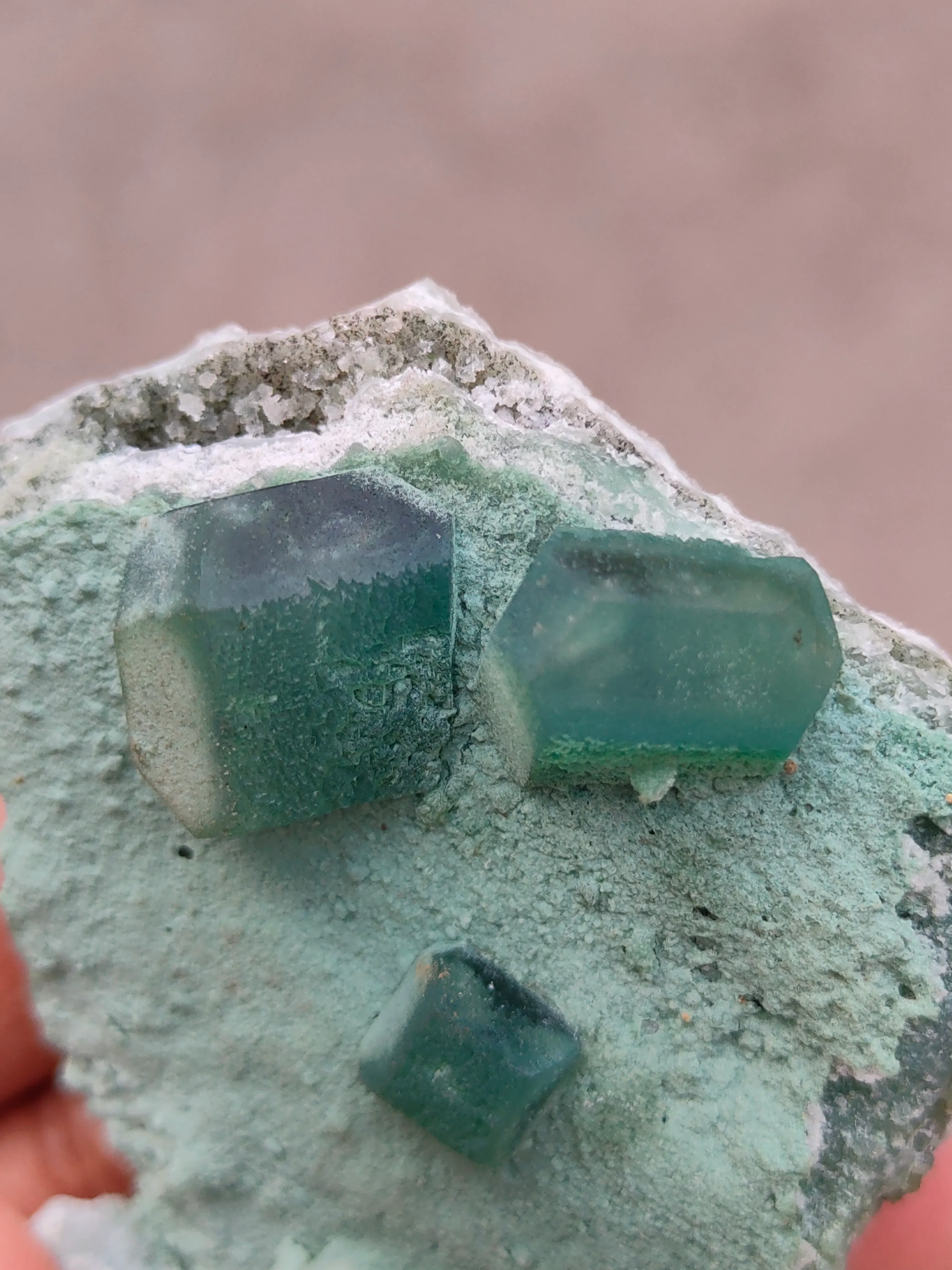Green Apophyllite on Chalcedony Matrix - image 5