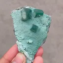 Green Apophyllite on Chalcedony Matrix - image 4
