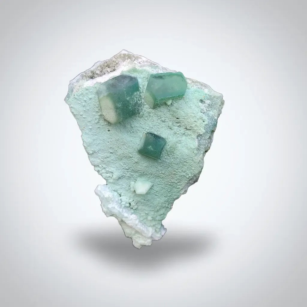 Green Apophyllite on Chalcedony Matrix - image 1
