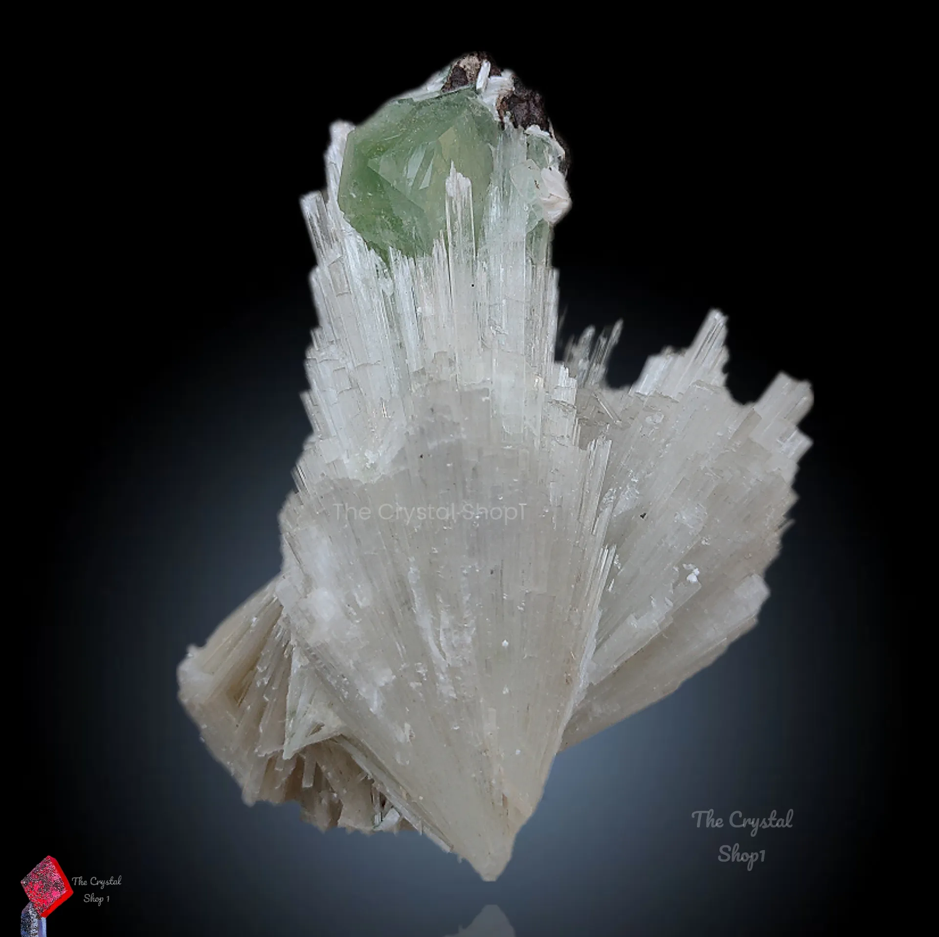 Green Apophyllite on Scolecite. - image 5