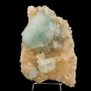Green Apophyllite on Stilbite Matrix Natural Mineral Specimen - image 1