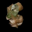Green Apophyllite Pesudo Crystals with Stilbite Natural Mineral Specimen - image 3