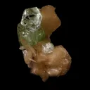 Green Apophyllite Pesudo Crystals with Stilbite Natural Mineral Specimen - image 1