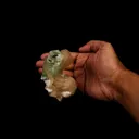Green Apophyllite Pesudo Crystals with Stilbite Natural Mineral Specimen - image 5