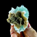 Green Apophyllite Rosette with Stilbite - Zeolite Mineral Specimen from Chhatrapati Sambhaji Nagar - image 5