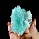 Green Apophyllite Rosette with Stilbite - Zeolite Mineral Specimen from Chhatrapati Sambhaji Nagar - image 6