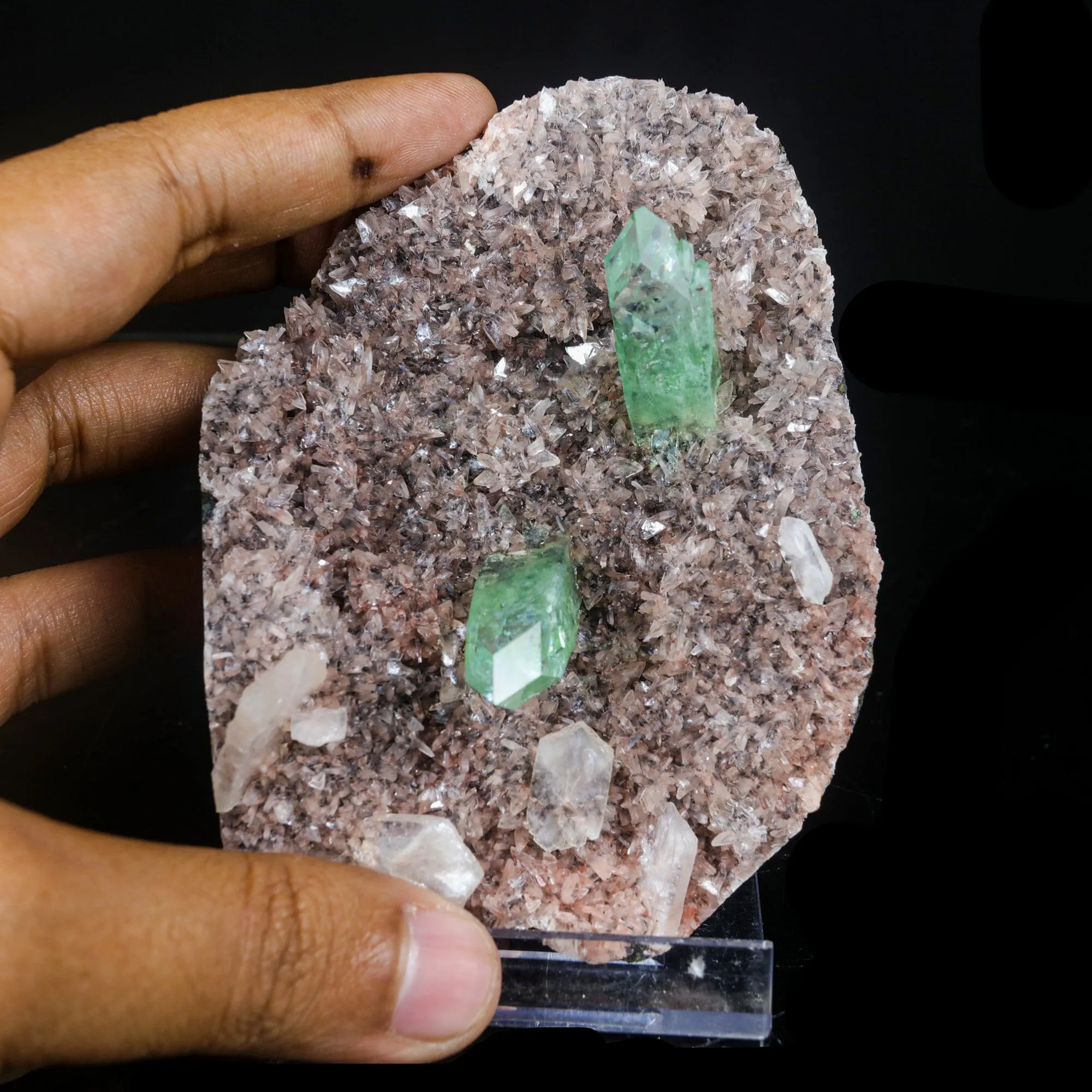 Green Apophyllite sharp terminated Natural Mineral Specimen - image 5