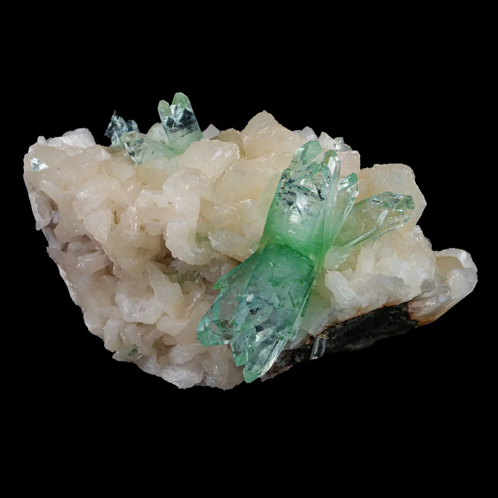 Green Apophyllite sharp terminated Natural Mineral Specimen USA image