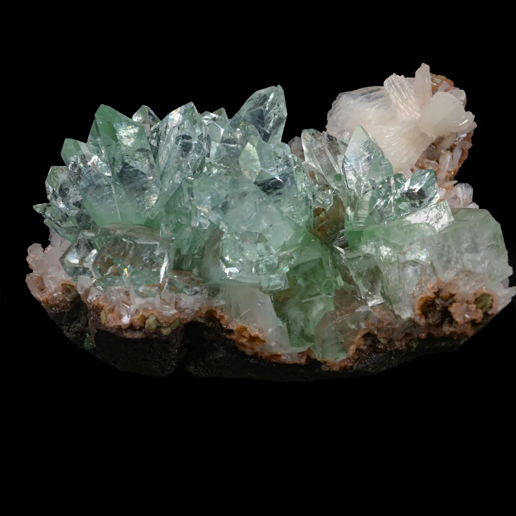 Green Apophyllite sharp terminated Natural Mineral Specimen USA image