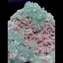 Green Apophyllite Sparkling Crystals on Heulandite Cluster - image 4