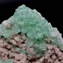 Green Apophyllite Sparkling Crystals on Heulandite Cluster - image 6