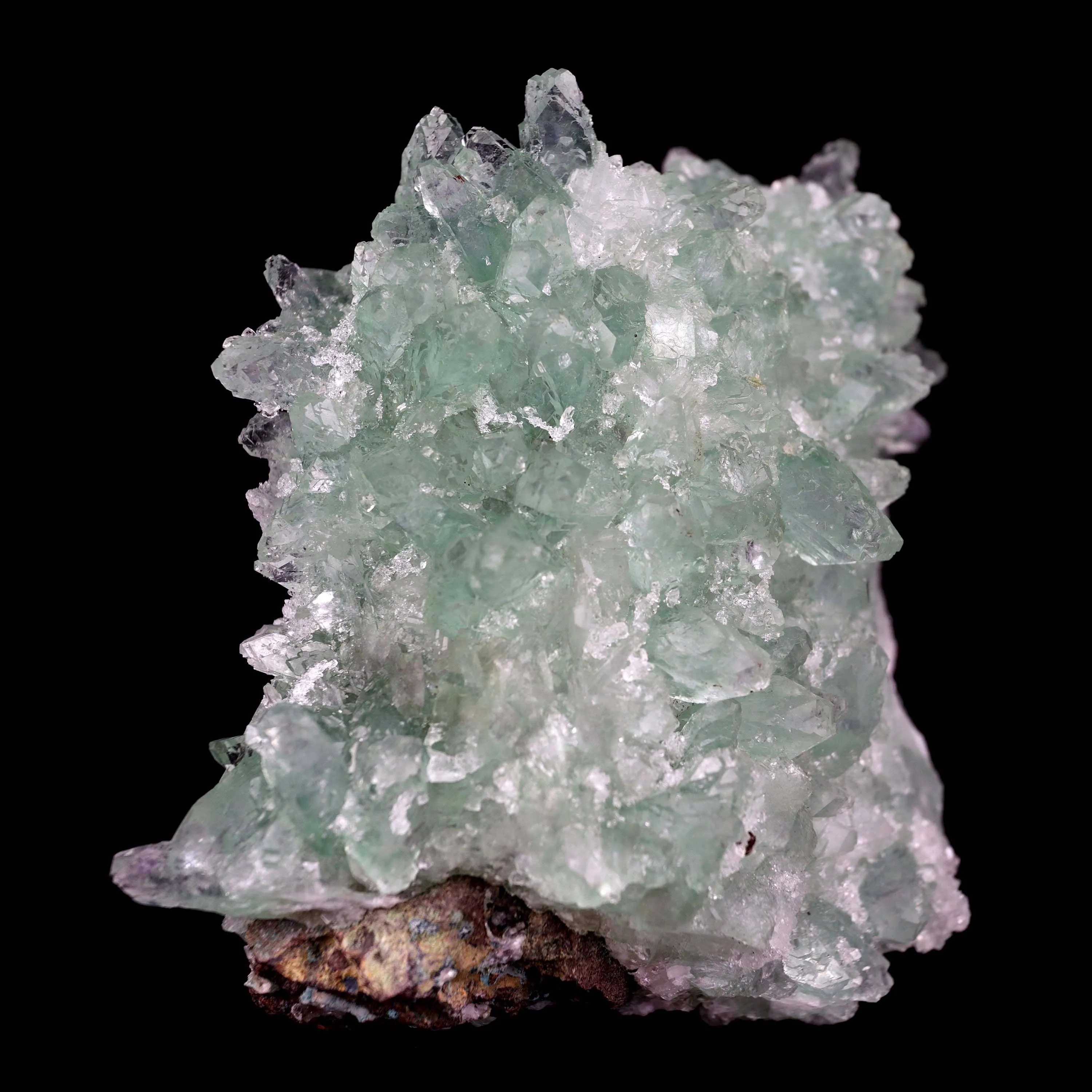 Green Apophyllite Sparkling with Chalcedony Natural Mineral Specimen - image 4