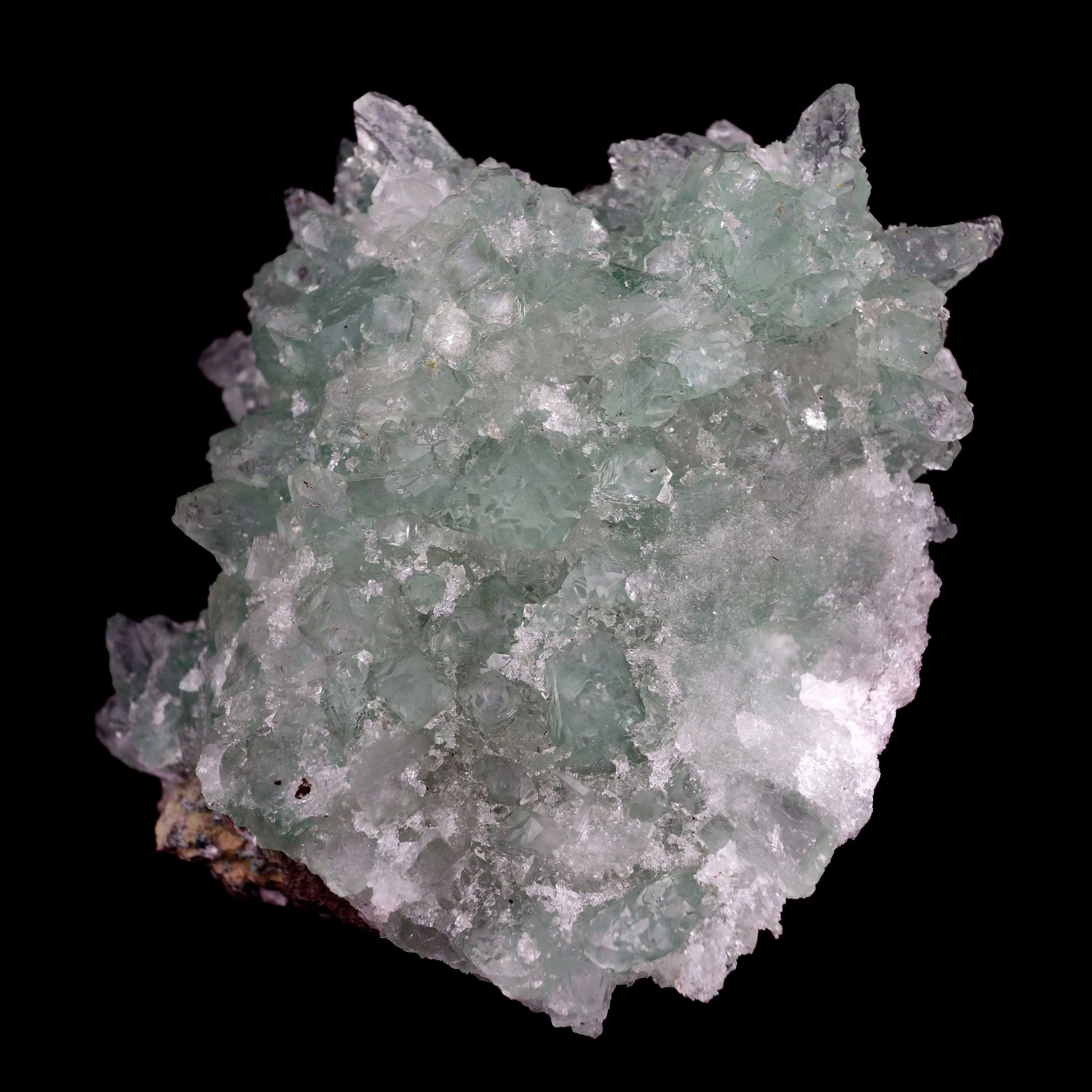 Green Apophyllite Sparkling with Chalcedony Natural Mineral Specimen - image 3