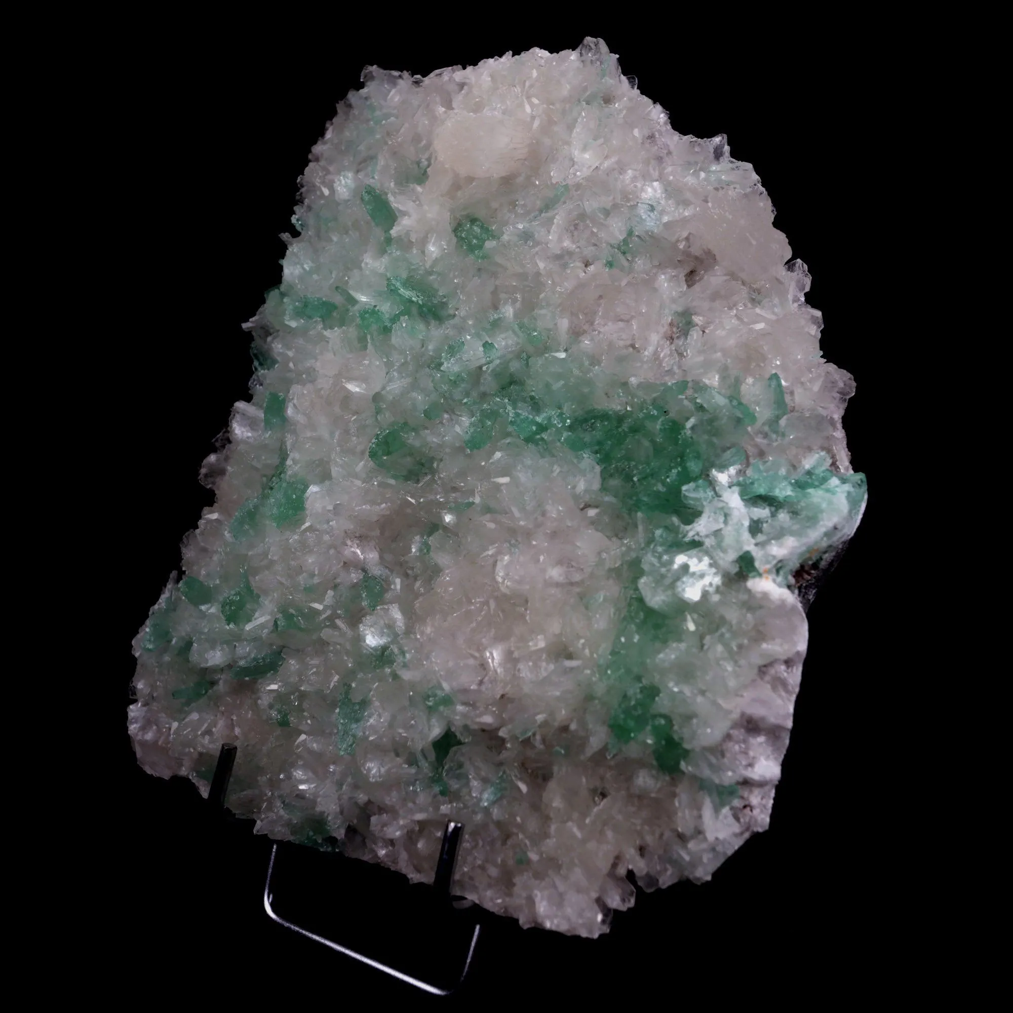 Green Apophyllite Sprakling Crystals with Stilbite Natural Mineral Specimen - image 3