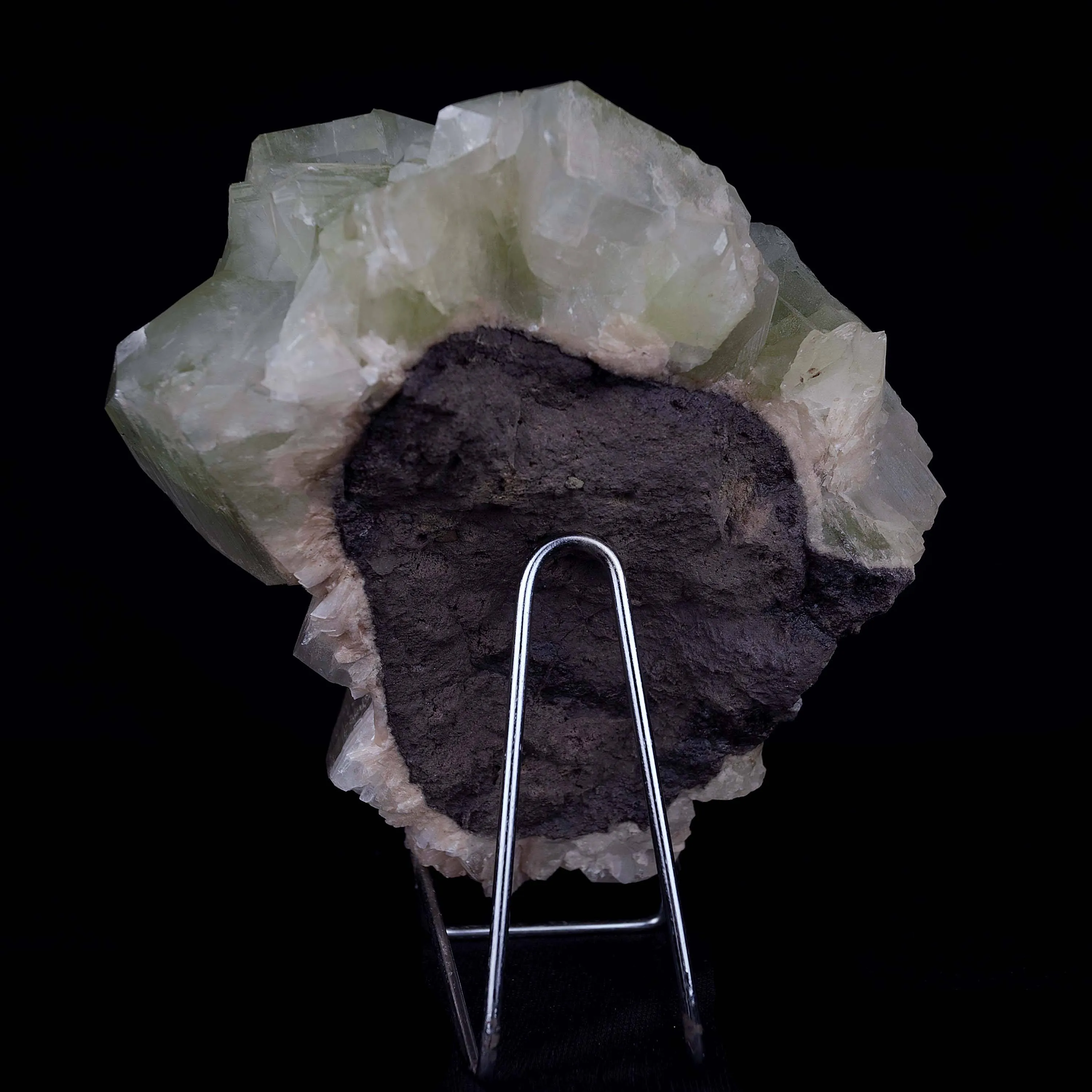 Green Apophyllite Terminate Cubes with Stilbite Natural Mineral Specimen - image 5