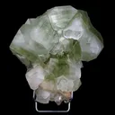 Green Apophyllite Terminate Cubes with Stilbite Natural Mineral Specimen - image 1