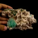 Green Apophyllite With Chalsedony Natural Mineral Specimen - image 4