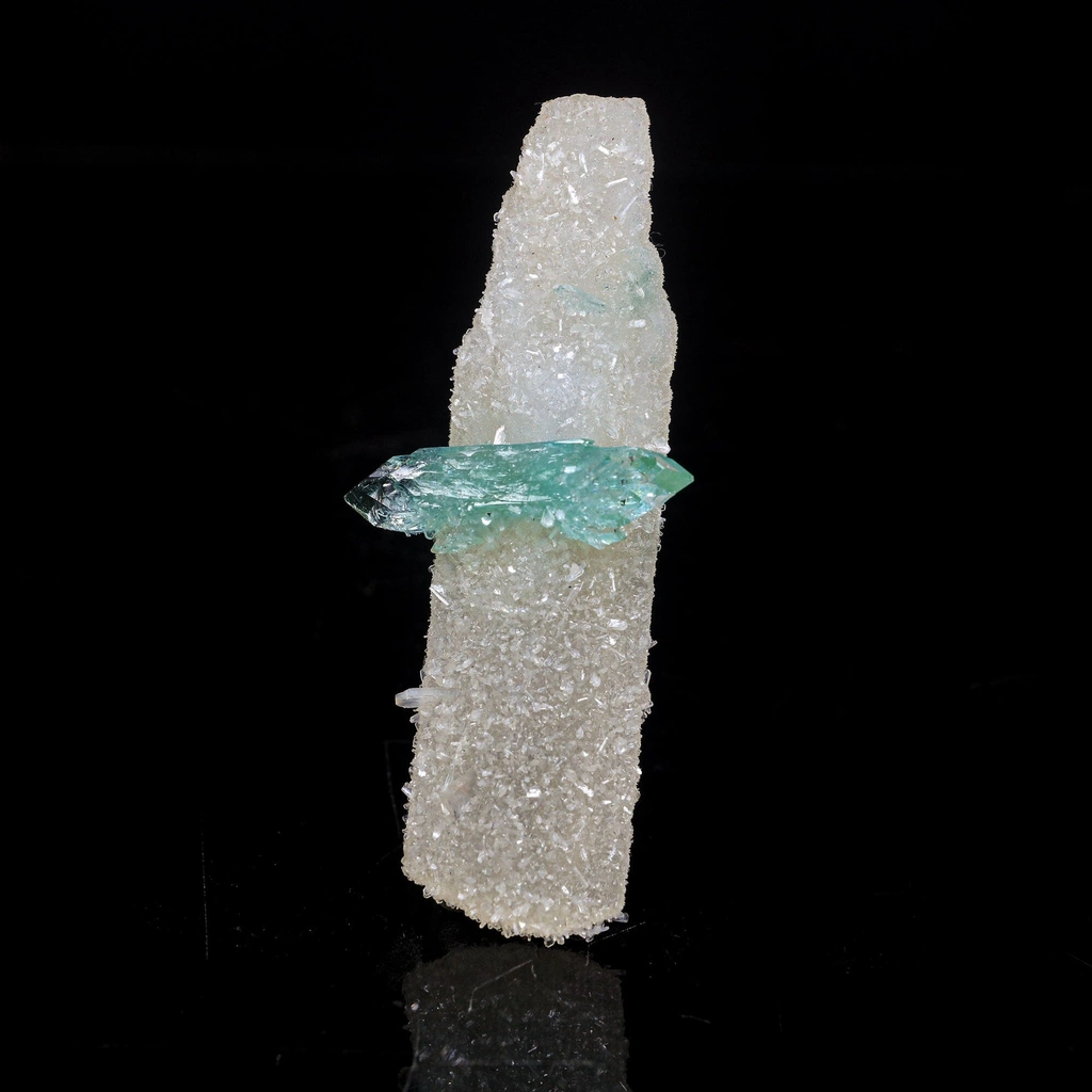 Green Apophyllite with Coated Calcite Rare Bat Formation Natural Mineral Specimen - image 3