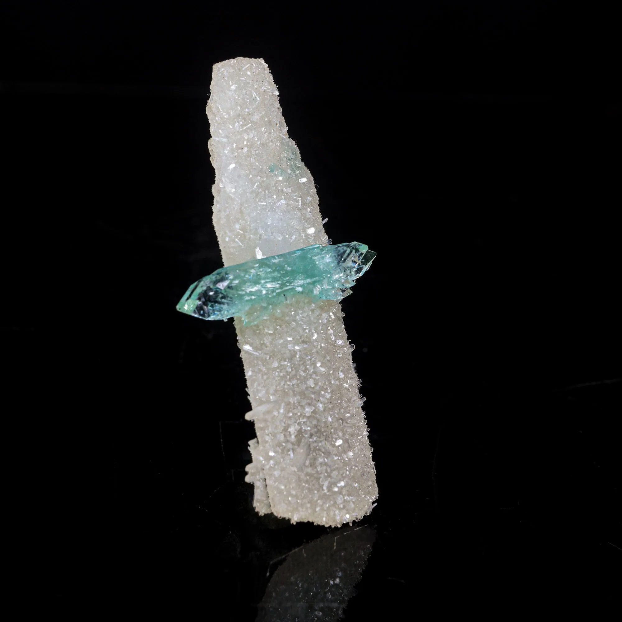 Green Apophyllite with Coated Calcite Rare Bat Formation Natural Mineral Specimen - image 2