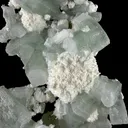 Green Apophyllite with Cotton-Ball Mordenite & Stilbite - Raw Indian Zeolite Cluster from Ahilyanagar ,India - image 3