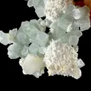 Green Apophyllite with Cotton-Ball Mordenite & Stilbite - Raw Indian Zeolite Cluster from Ahilyanagar ,India - image 5