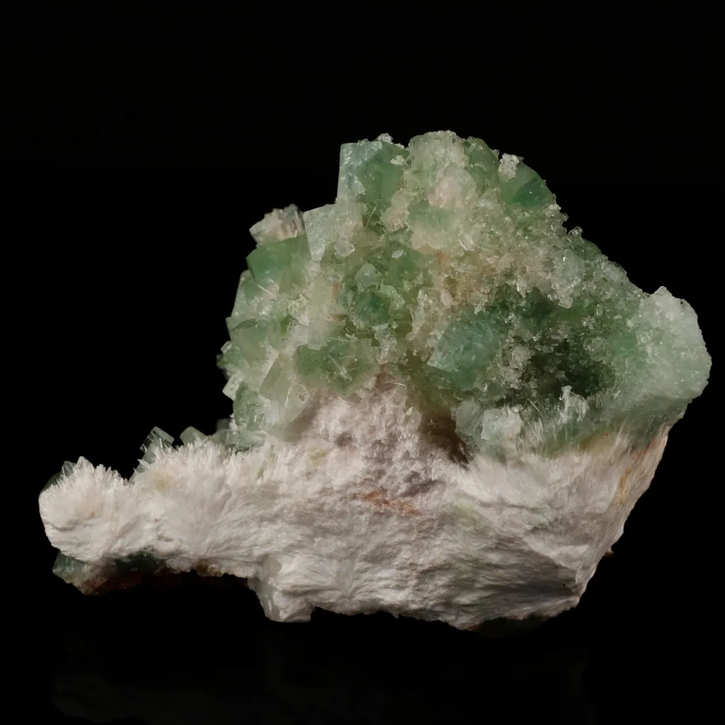 Green Apophyllite with Mordenite Natural Mineral Specimen - image 4