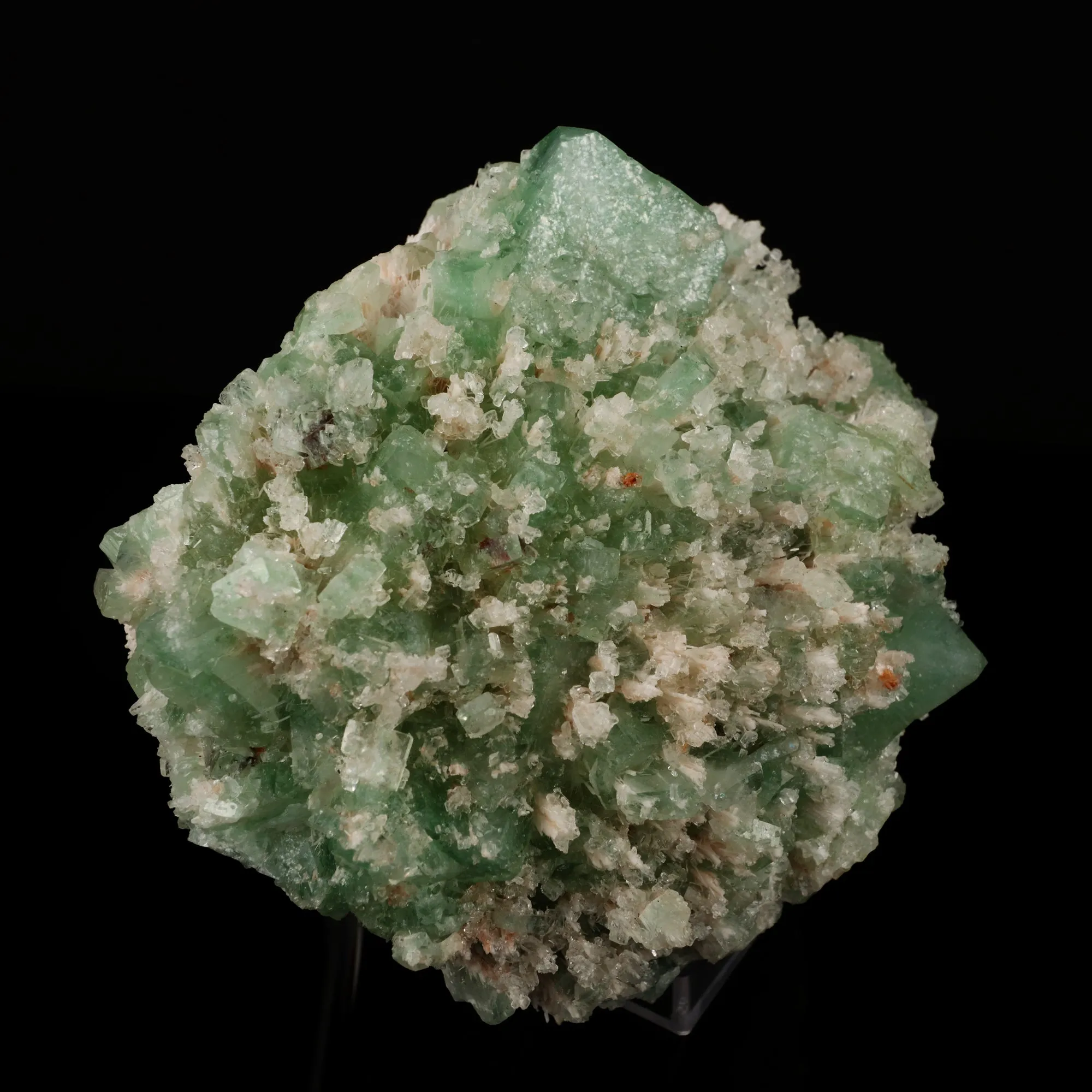 Green Apophyllite with Mordenite Natural Mineral Specimen - image 3