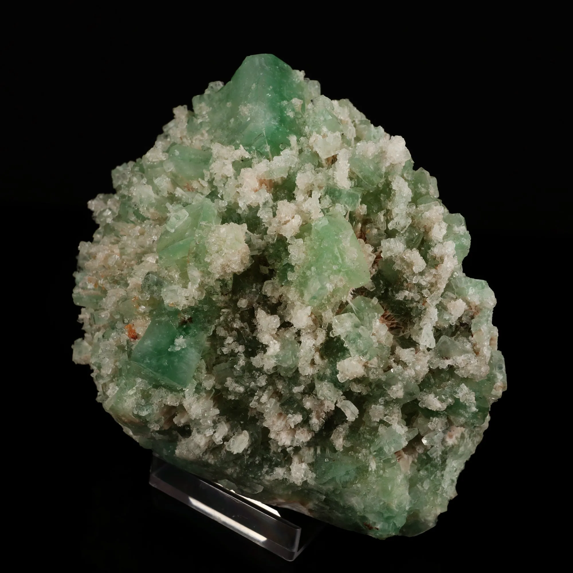 Green Apophyllite with Mordenite Natural Mineral Specimen - image 2