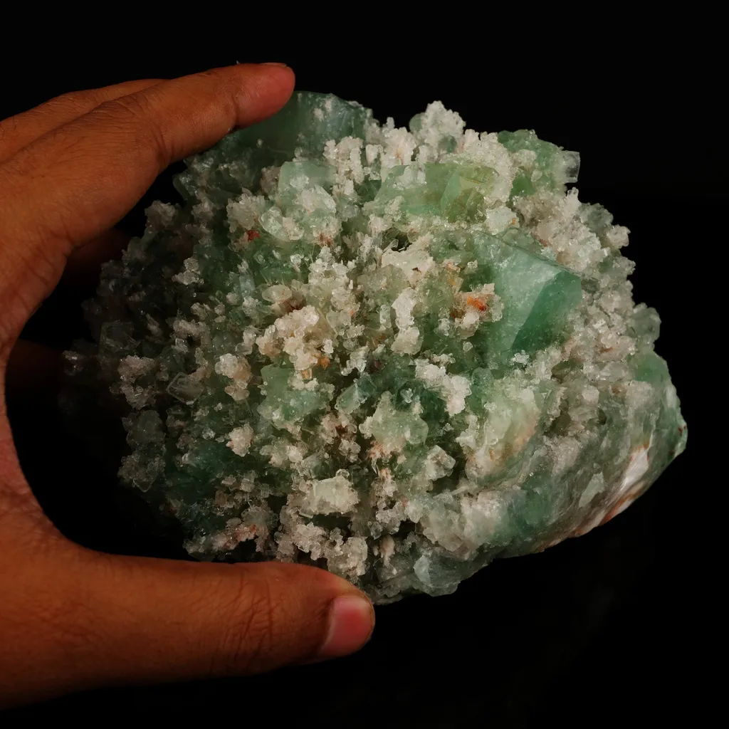 Green Apophyllite with Mordenite Natural Mineral Specimen - image 5
