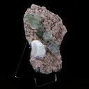 Green Apophyllite with Mordenite on Heulandite Natural Mineral Specimen - image 3