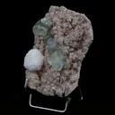 Green Apophyllite with Mordenite on Heulandite Natural Mineral Specimen - image 2