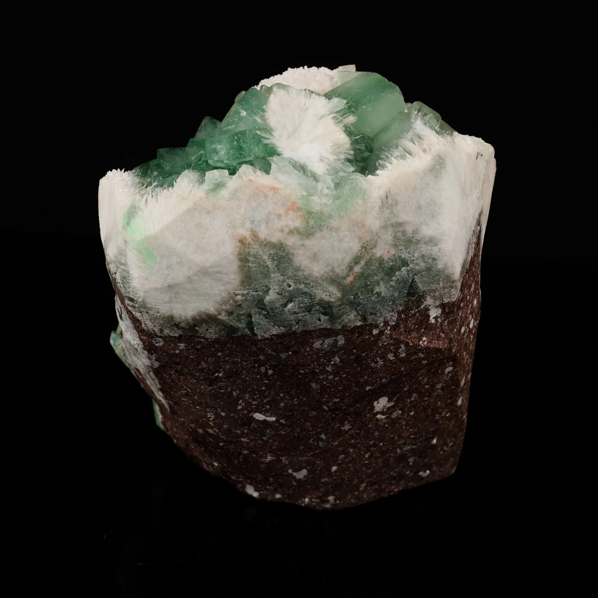 Green Apophyllite with Mordenite self standing Natural Mineral Specimen - image 5