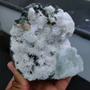 Green Apophyllite with Scolecite Flower - image 5