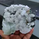 Green Apophyllite with Scolecite Flower - image 2