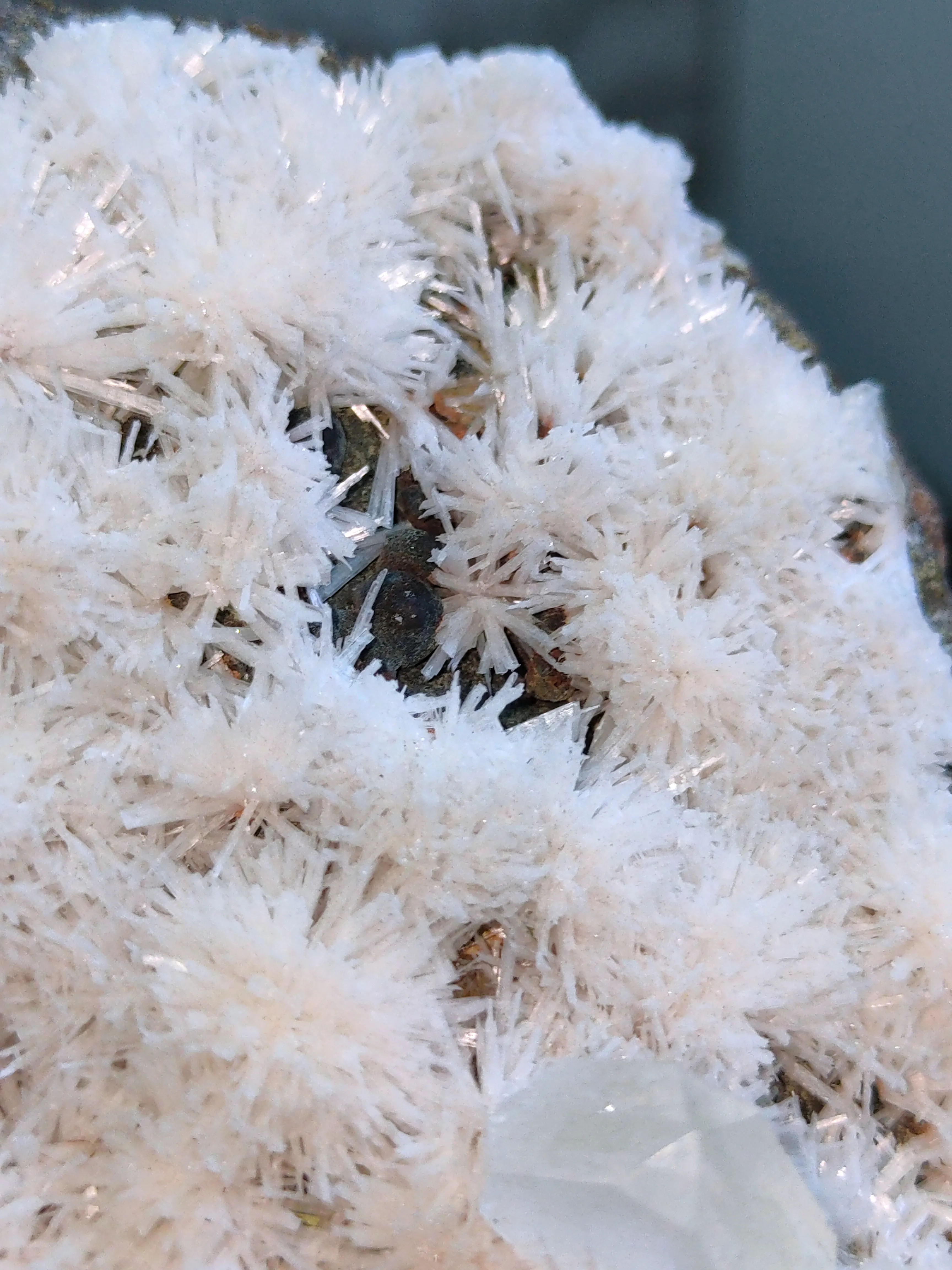 Green Apophyllite with Scolecite Flower - image 4