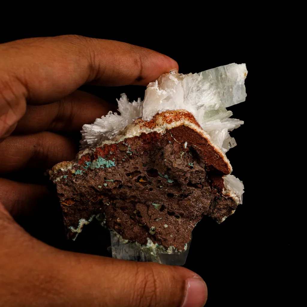 Green Apophyllite with Scolecite Spray Natural Mineral Specimen - image 5