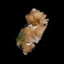 Green Apophyllite with Scolecite Sprays on Stilbite Natural Mineral Specimen - image 2