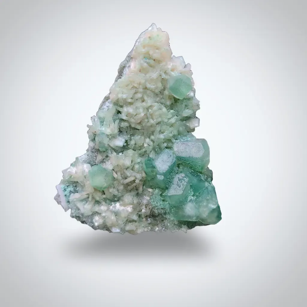 Green Apophyllite with  Stilbite image