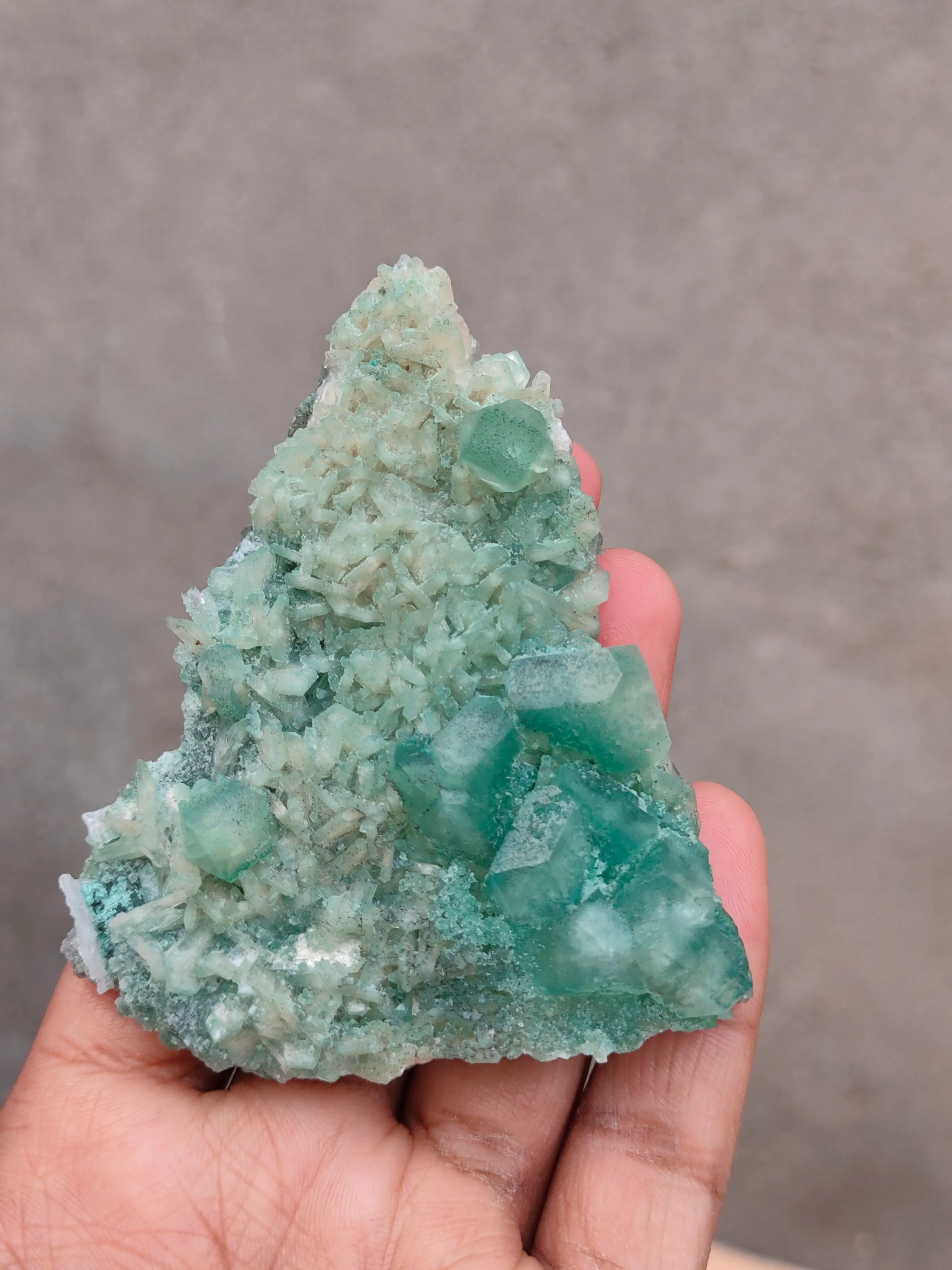 Green Apophyllite with  Stilbite - image 4